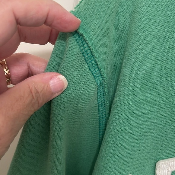 Aeropostale hoodie full zipper front men’s size XXL Green with logos, stained - Picture 8 of 14